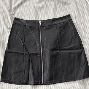 Forever 21 Black Faux Leather Mini Skirt